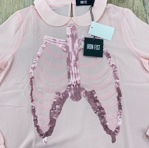 Iron Fist “Dead Mermaid” Babydoll Dress – Pink Sheer Sequin - Picture 4 of 8